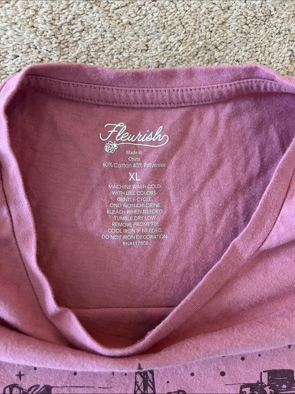Fleurish Pink Paris Eiffel Graphic Tee - Picture 2 of 2